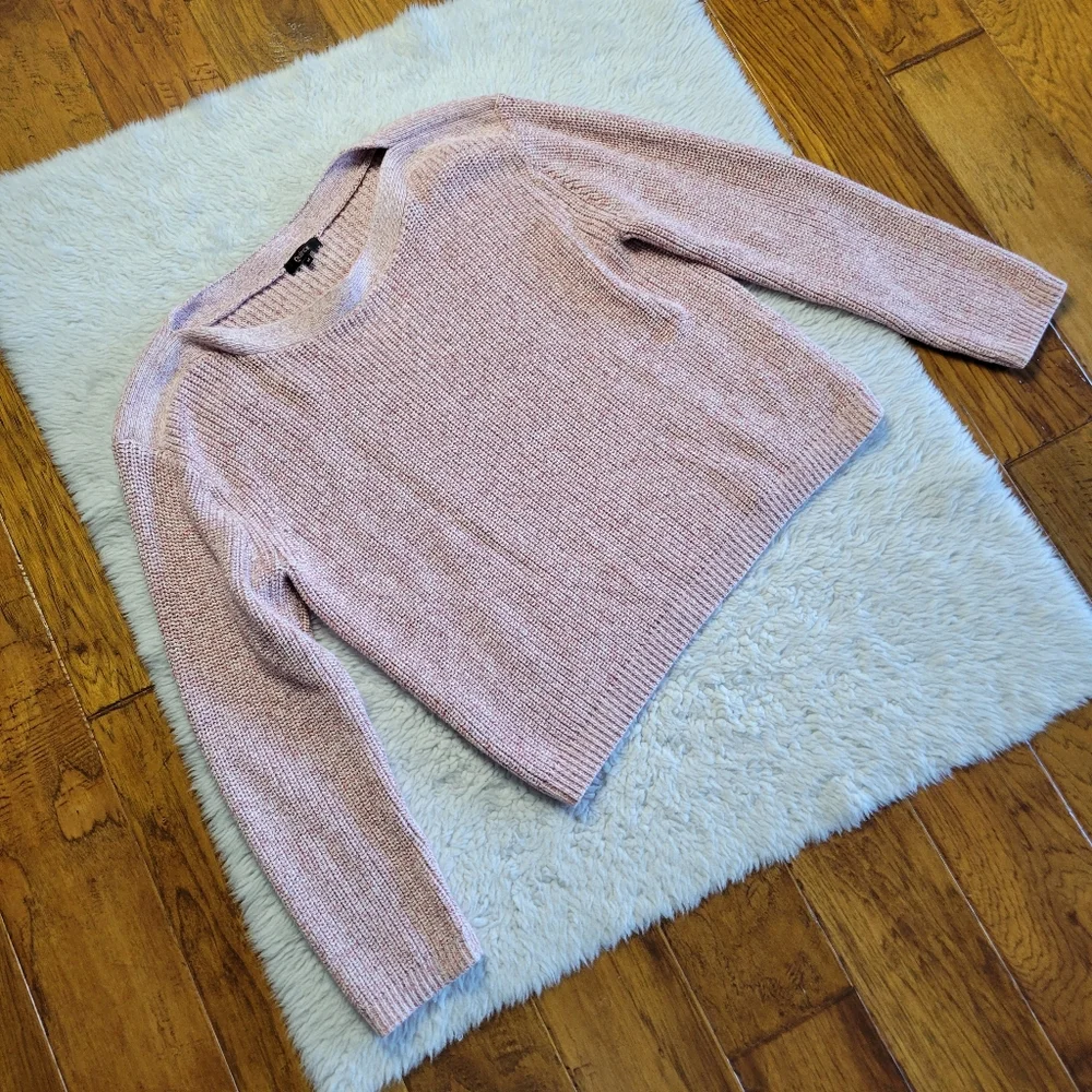 Quince Dusty Pink Rib Sweater - Picture 3 of 9